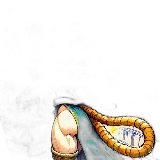 staff, dragon, mask, creature, concept art, fantasy art, watercolor, pixel art transparent PNG cut-out