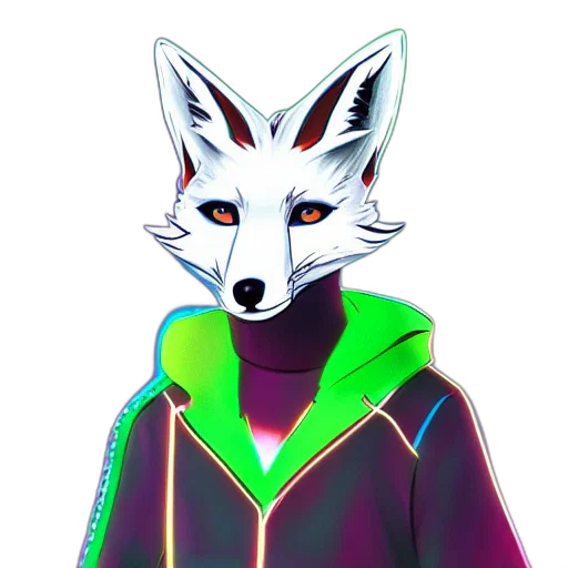 jacket, mask, staff, creature transparent PNG cut-out