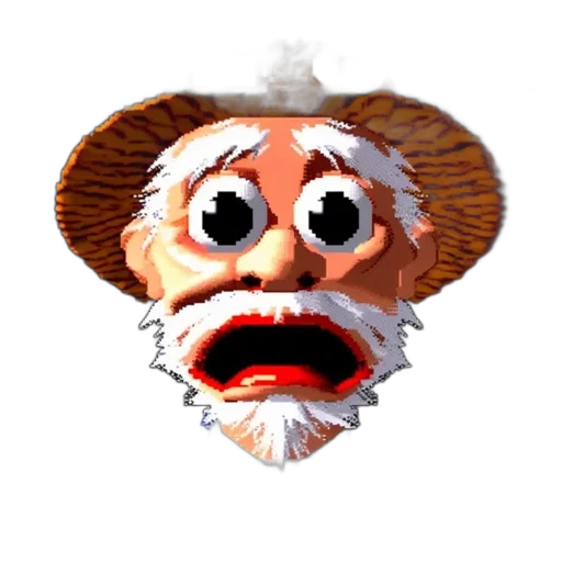 mask, hat, face, staff, 3d render, pixel art, concept art, photorealistic transparent PNG cut-out