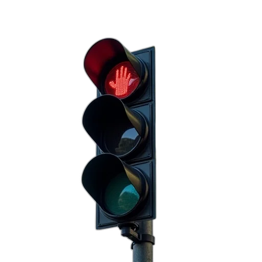 hat, crown, traffic, light, hand, signal, indicating, stop transparent PNG cut-out