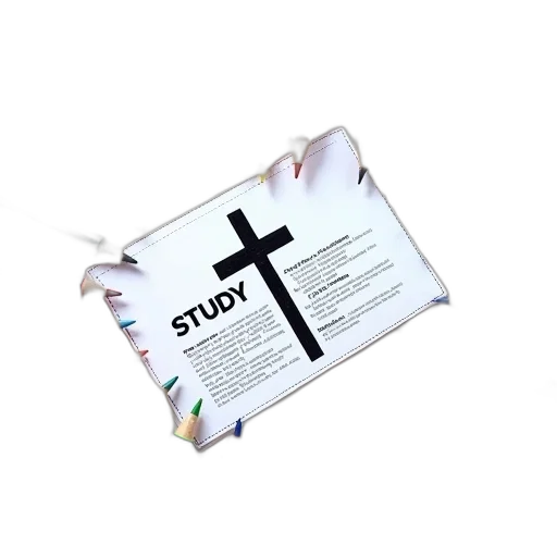 sword, staff, 3d render, set, colorful, pens, bible, study transparent PNG cut-out