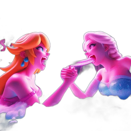 concept art, 3d render, fantasy art, vaporwave, underwater, neon lights, fire, outer space transparent PNG cut-out
