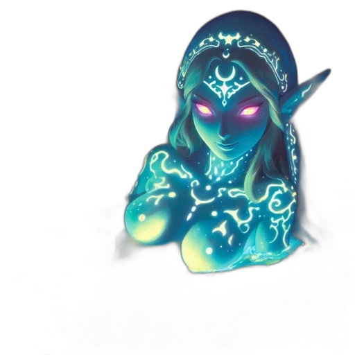 mask, jewelry, creature, staff, concept art, fantasy art, 3d render, pixel art transparent PNG cut-out