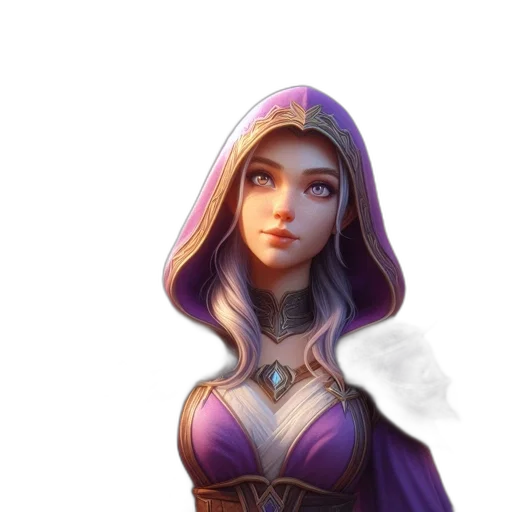 staff, face, dress, crown, fantasy art, concept art, pixel art, 3d render transparent PNG cut-out