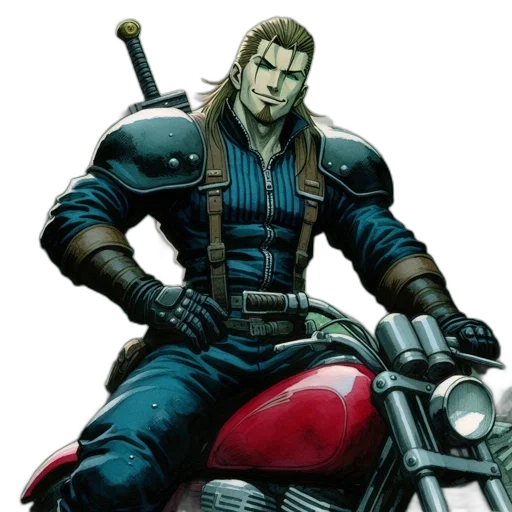 jacket, concept art, comic book art, fantasy art, photorealistic, animated, male, character transparent PNG cut-out