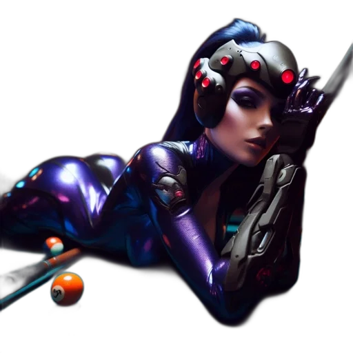 robot, weapon, staff, concept art, cyberpunk, fantasy art, 3d render, outer space transparent PNG cut-out
