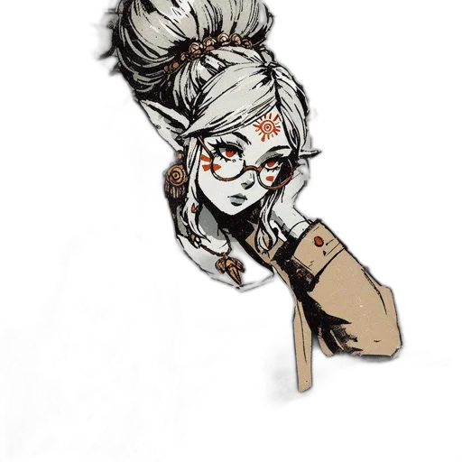 staff, mask, face, weapon, concept art, fantasy art, comic book art, pixel art transparent PNG cut-out