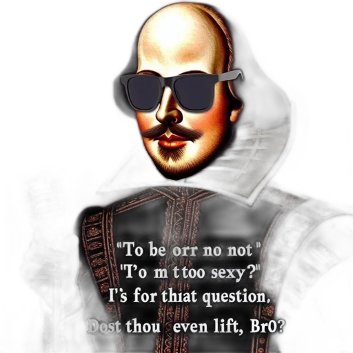 jacket, pixel art, photorealistic, cyberpunk, concept art, william, shakespeare, humorously transparent PNG cut-out