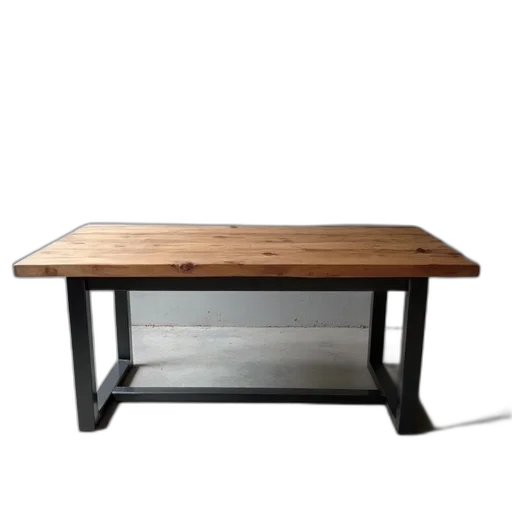 furniture, staff, 3d render, rustic, wooden, table, smooth, polished transparent PNG cut-out