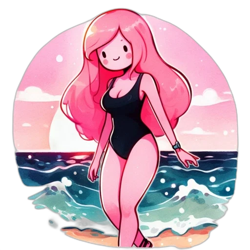 creature, dress, pixel art, concept art, watercolor, cartoon, underwater, pastel transparent PNG cut-out