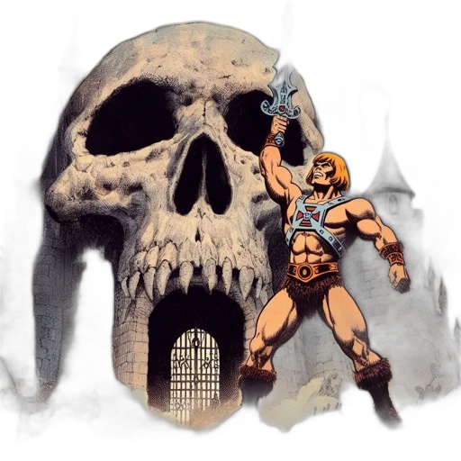 concept art, comic book art, fantasy art, pixel art, fantastical, setting, muscular, warrior transparent PNG cut-out
