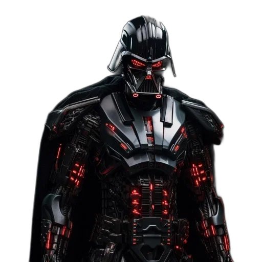 robot, jacket, concept art, cyberpunk, comic book art, 3d render, red, futuristic transparent PNG cut-out