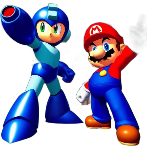 robot, 3d render, concept art, pixel art, blue, iconic, gaming, characters transparent PNG cut-out