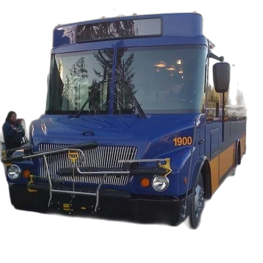 staff, photorealistic, concept art, 3d render, blue, yellow, bus, number transparent PNG cut-out