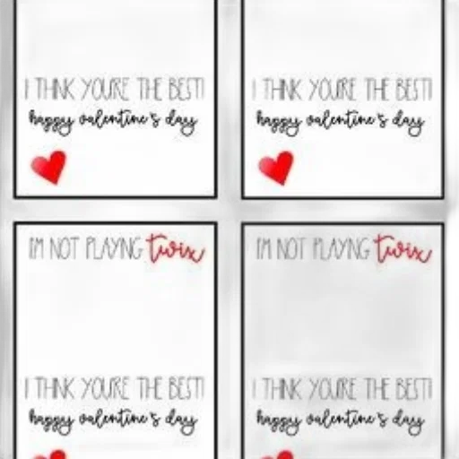 four, valentine, day, cards, red, hearts, playful, text transparent PNG cut-out