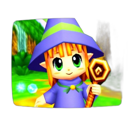 staff, hat, 3d render, fantasy art, concept art, pixel art, young, female transparent PNG cut-out