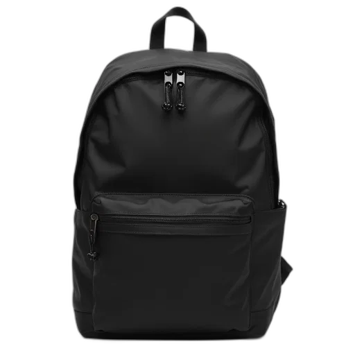jacket, 3d render, black, nylon, backpack, zipper, closure, strap transparent PNG cut-out