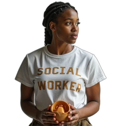 staff, social, worker, shirt transparent PNG cut-out