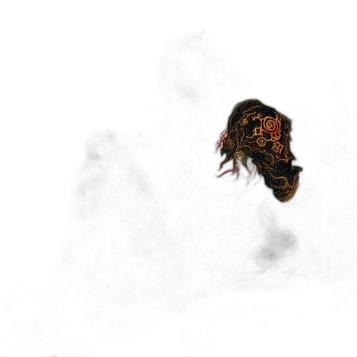 dragon, mask, crown, creature, concept art, 3d render, fantasy art, photorealistic transparent PNG cut-out