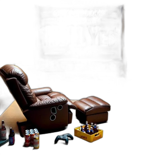 furniture, robot, 3d render, concept art, inside, decorated, gaming, space transparent PNG cut-out