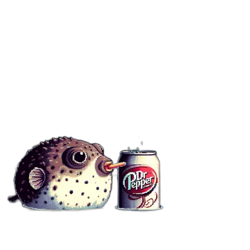 animal, food, creature, bottle, pixel art, photorealistic, concept art, 3d render transparent PNG cut-out