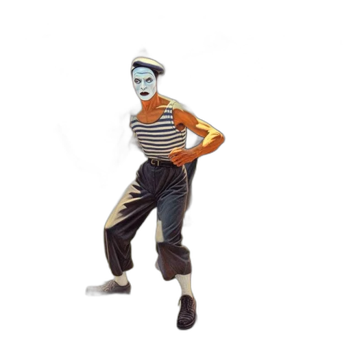 mask, robot, creature, staff, 3d render, concept art, watercolor, vaporwave transparent PNG cut-out