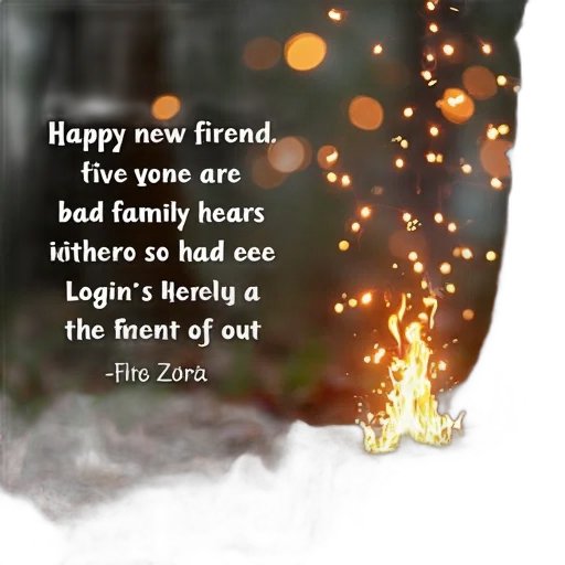 fire, beautiful, new, year, quotes, english, friends, family transparent PNG cut-out