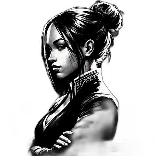 face, staff, fantasy art, concept art, comic book art, photorealistic, monochrome, dark transparent PNG cut-out