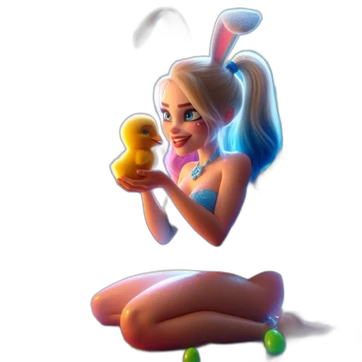 weapon, concept art, 3d render, fantasy art, cartoon, young, blonde, woman transparent PNG cut-out