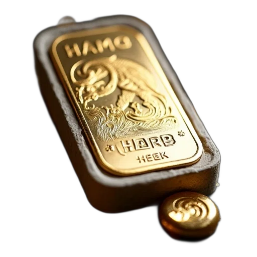 jewelry, 3d render, pamp, gold, bullion, 9999, fine, silver transparent PNG cut-out