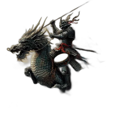dragon, animal, weapon, sword, concept art, fantasy art, 3d render, photorealistic transparent PNG cut-out