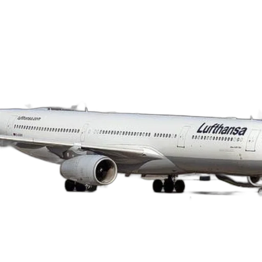 lufthansa, airplane, runway, preparing, takeoff transparent PNG cut-out