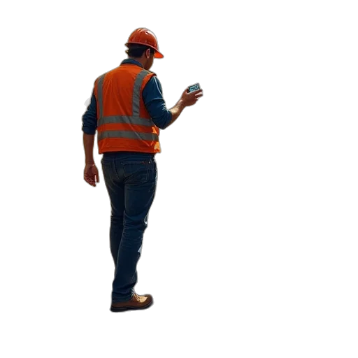 staff, jacket, robot, hat transparent PNG cut-out