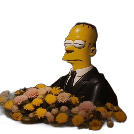 mask, flower, food, hat, photorealistic, 3d render, concept art, homer transparent PNG cut-out
