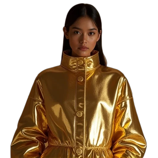 jacket, dress, jewelry, cyberpunk transparent PNG cut-out