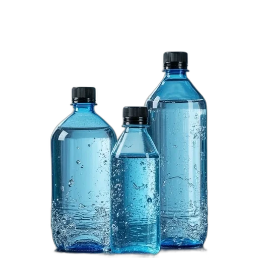 bottle, 3d render, blue, prime transparent PNG cut-out