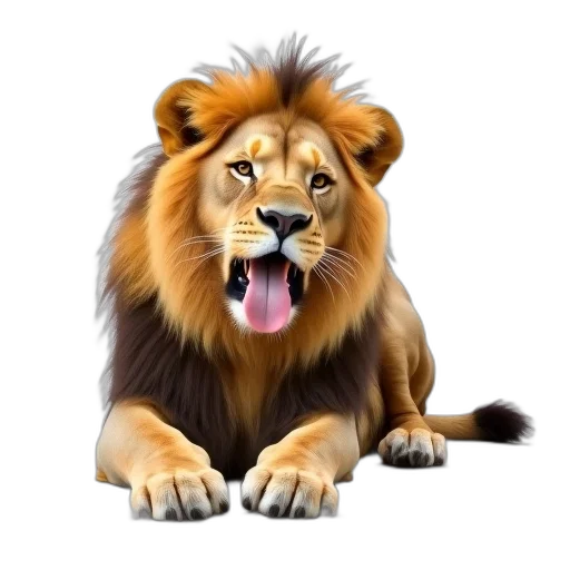 animal, crown, staff, photorealistic transparent PNG cut-out