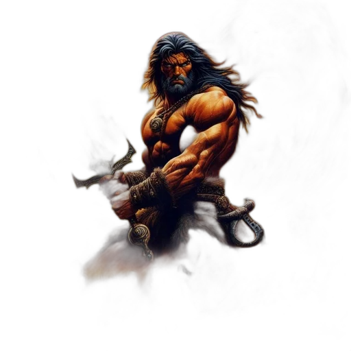 fantasy art, concept art, comic book art, pixel art, image, shows, bold, warrior transparent PNG cut-out