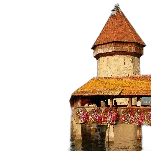 building, crown, 3d render, photorealistic, picturesque, wooden, bridge, tower transparent PNG cut-out