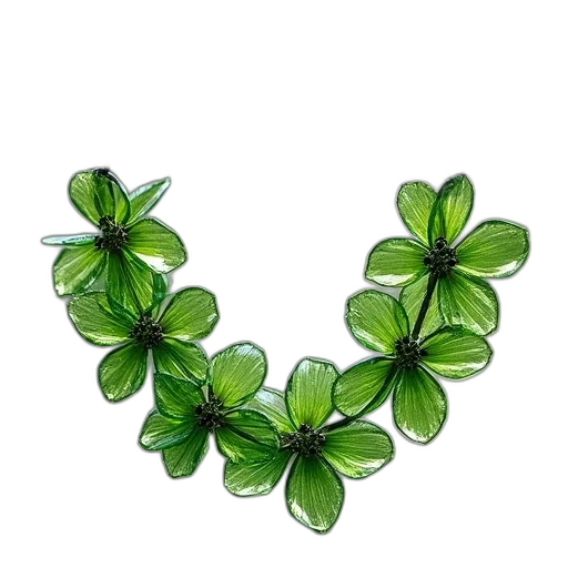jewelry, crown, flower, green transparent PNG cut-out