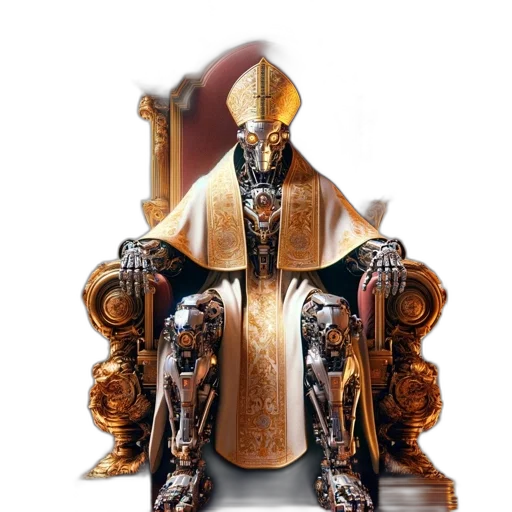 crown, furniture, robot, sword, 3d render, concept art, photorealistic, fantasy art transparent PNG cut-out
