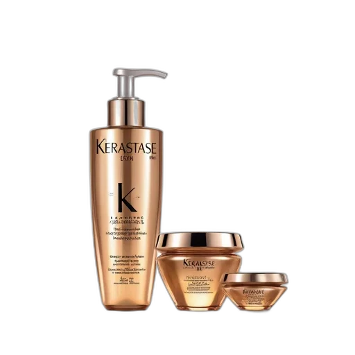 set, kerastase, hair, care, products, displayed, against, white transparent PNG cut-out