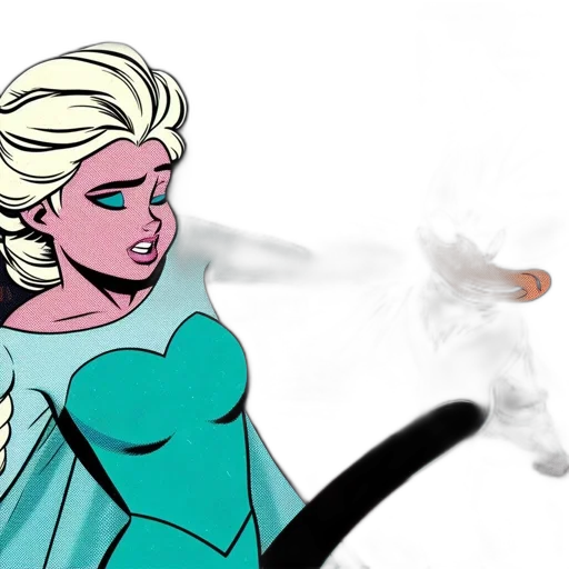 comic book art, concept art, cartoon, fantasy art, fire, outer space, two, animated transparent PNG cut-out