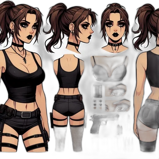 concept art, cyberpunk, cartoon, pixel art, earth tones, dark, monochrome, colorful transparent PNG cut-out