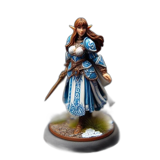 staff, sword, fantasy art, concept art, 3d render, oil painting, blue, miniature transparent PNG cut-out