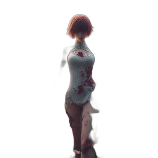 dress, robot, creature, weapon, concept art, 3d render, pixel art, fantasy art transparent PNG cut-out