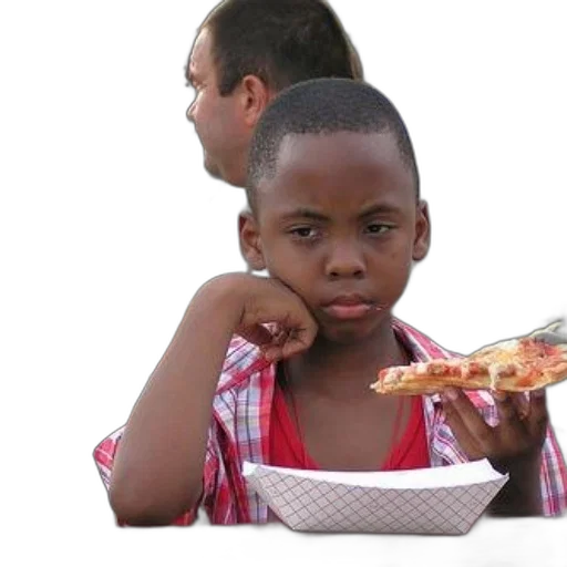 food, face, boy, red, plaid, shirt, eating, slice transparent PNG cut-out