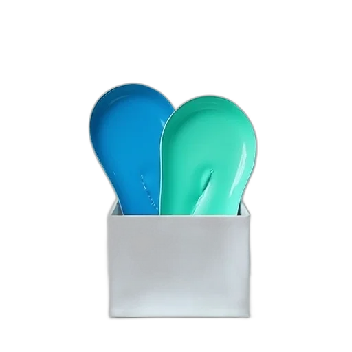 shoes, umbrella, jewelry, crown, 3d render, neon lights, blue, pastel transparent PNG cut-out