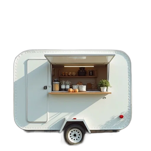 furniture, car, food, 3d render, concept art, white, trailer, window transparent PNG cut-out