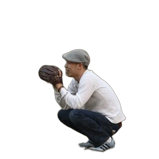 hat, shoes, animal, creature, photorealistic, man, white, shirt transparent PNG cut-out